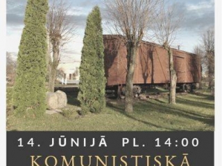 Piemiņas brīdis komunistiskā genocīda upuriem Skrundā