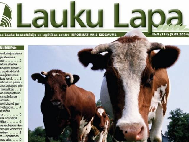 Iznākusi Lauku Lapa Nr. 9 (113)