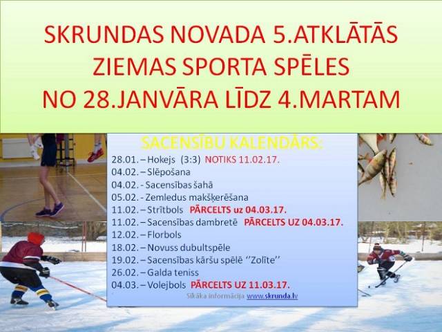 Izmaiņas ziemas sporta spēļu kalendārā