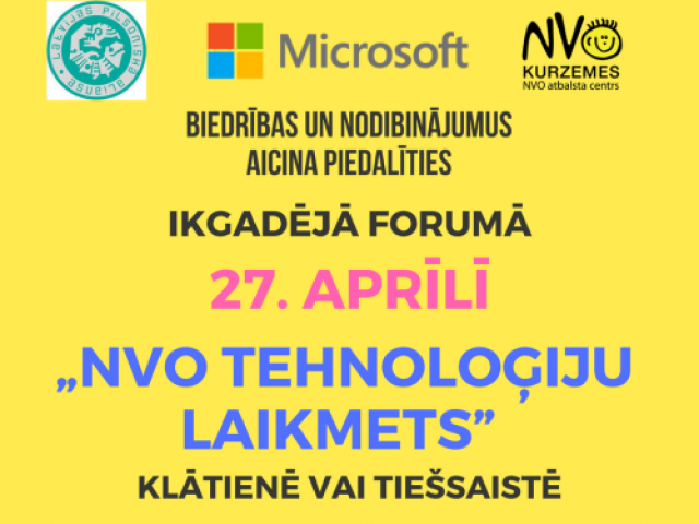 27. aprīlī NVO tiekas Tehnoloģiju laikmetā