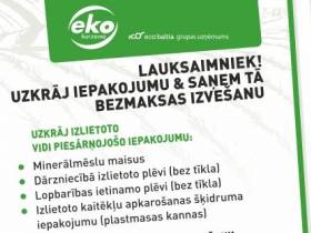 Lauksaimniek, uzkrāj iepakojumu & saņem tā bezmaksas izvešanu!