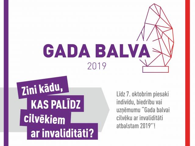 Jau piekto gadu tiesībsargs izsludina konkursu “Gada balva cilvēku ar invaliditāti atbalstam”