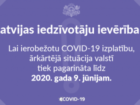 Valdība pagarina ārkārtas situāciju līdz 9. jūnijam un samazina ierobežojumus