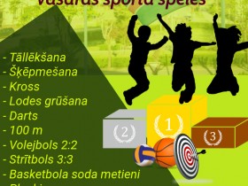 1. augustā notiks Skrundas novada 11. atklātās vasaras sporta spēles