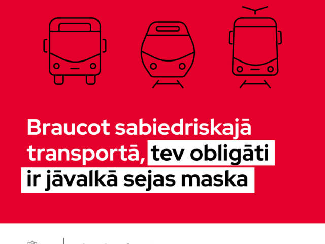 No 7. oktobra sabiedriskajā transportā obligāti jālieto sejas maskas