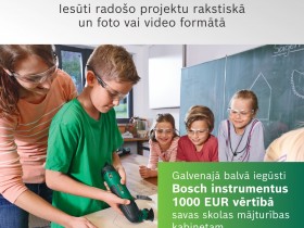 Bosch Latvija pirmo reizi izsludina konkursu skolēnu amatniecības prasmju veicināšanai