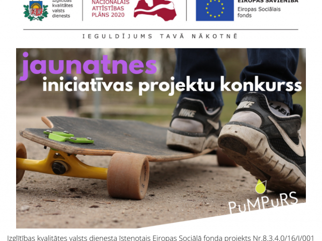 Aicina iesniegt jaunatnes iniciatīvas projektus mācību motivācijas palielināšanai