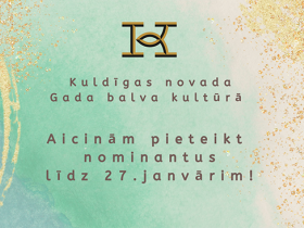 Aicina pieteikt nominantus Kuldīgas novada gada balvai kultūrā