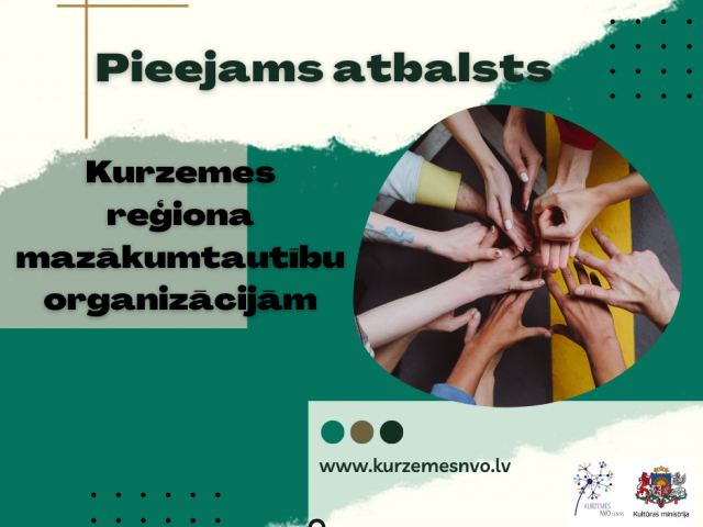 Pieejams atbalsts Kurzemes  reģiona mazākumtautību organizācijām
